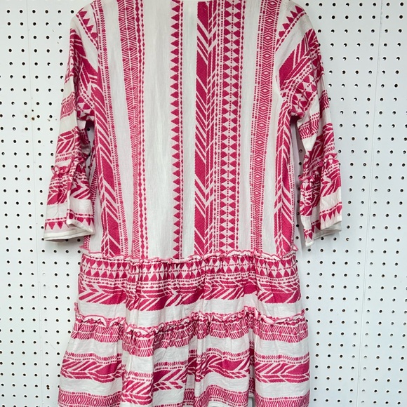 THML New With Tags Pink and White Embroidered Mini Dress in Size XS - Picture 3 of 6